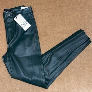 Zara faux leather leggings